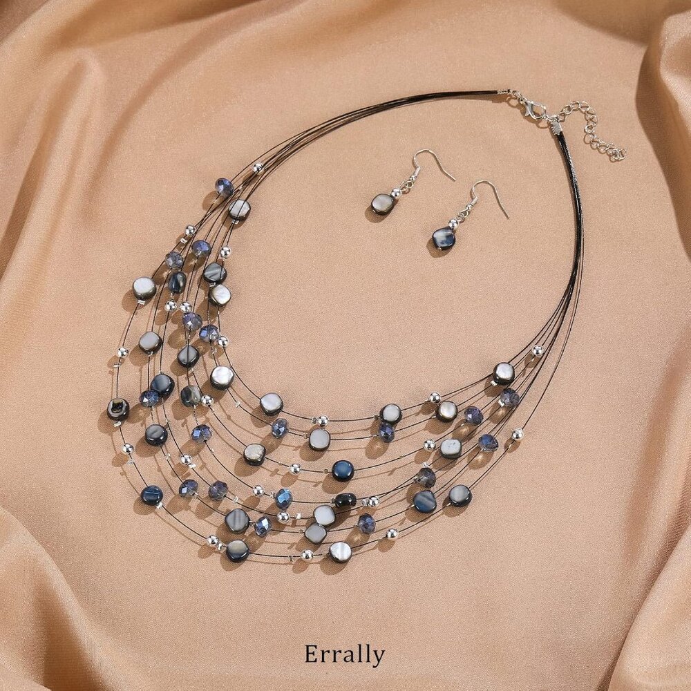 Multi-Layer Boho Shell Beaded Necklace For Women … - image 2